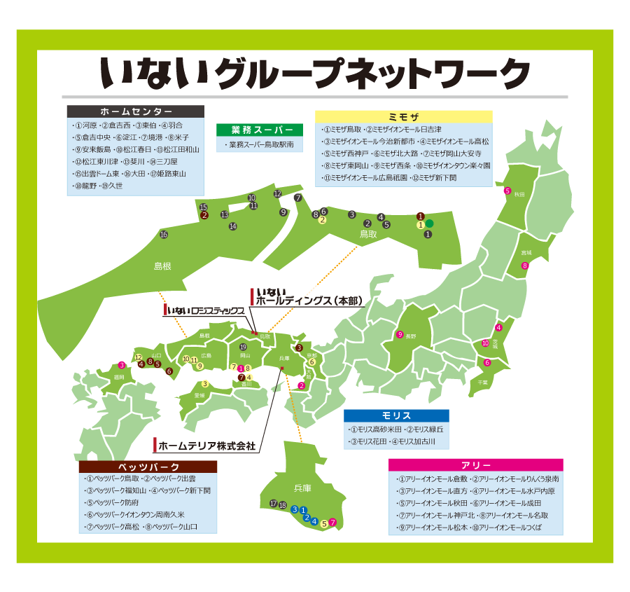 いない店舗ネットワーク