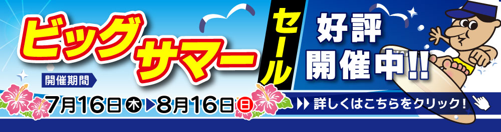 ビッグサマーセール開催