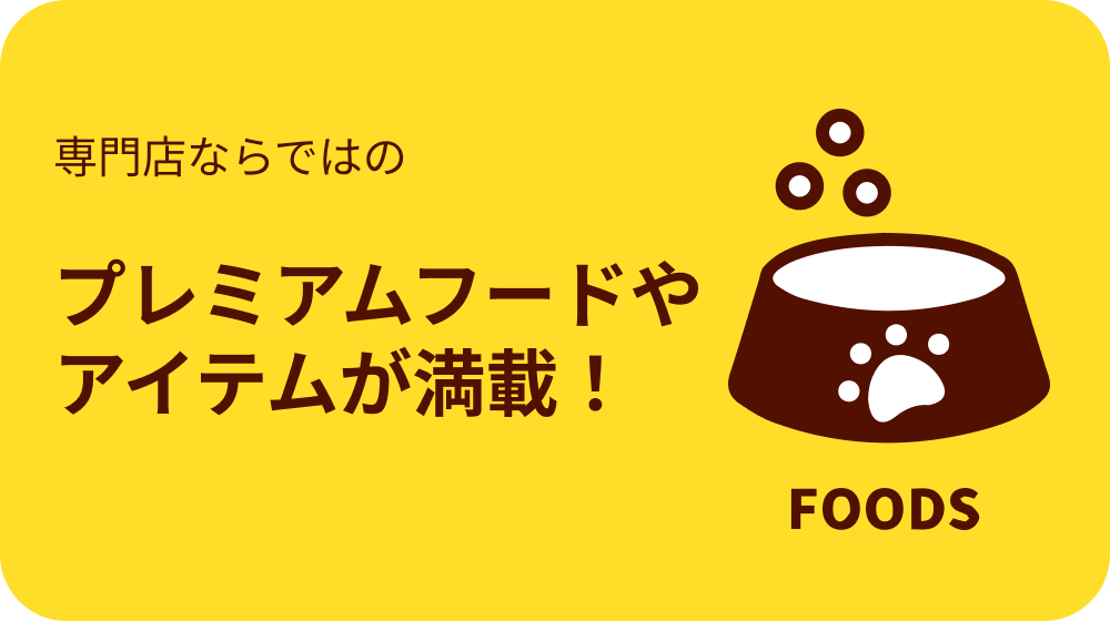 フードやアイテムが満載！
