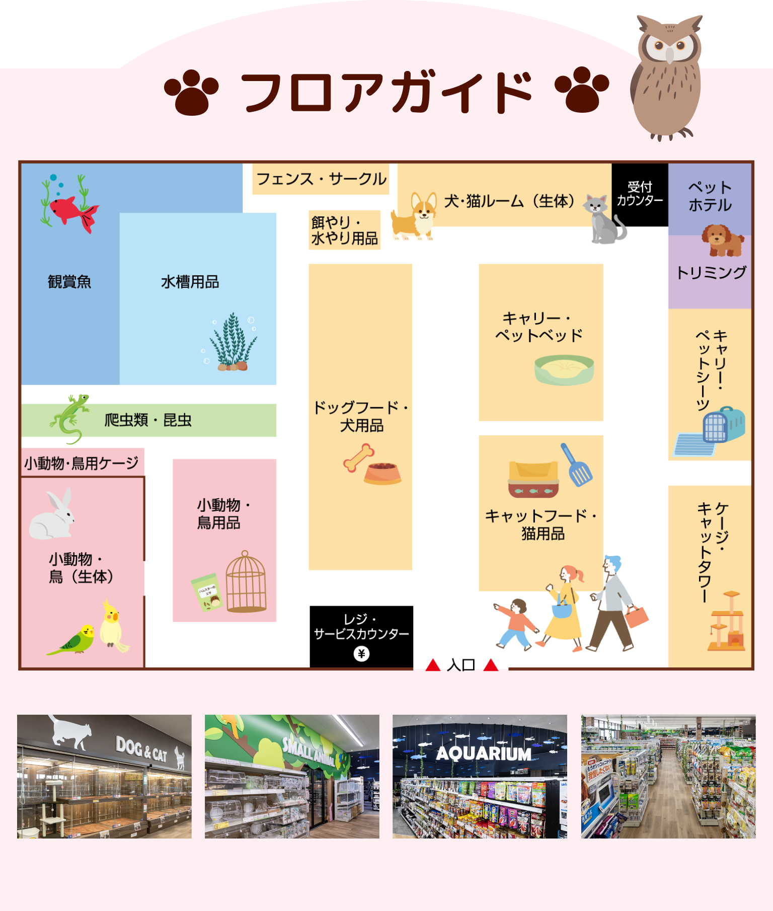 ペッツパーク山口店フロアガイド!