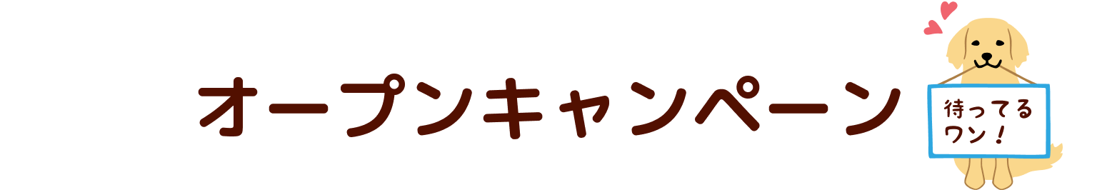 オープンキャンペーン:特典いっぱいのオープンイベント！お楽しみに！